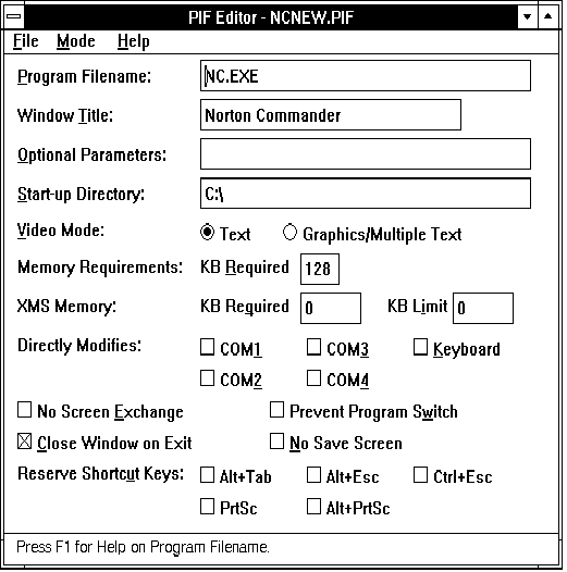 Реферат: Norton Commander– инструментарий работы в среде MS DOS